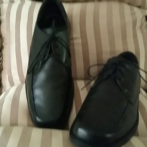 hush puppies black derby formal shoes